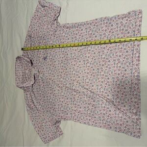 Rhoback Red and Blue 4th of July Patterned Polo Shirt